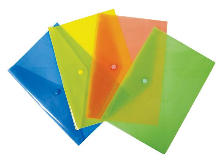 Конверт на кнопке Бюрократ -PK804A5GRN A5 пластик 0.18мм зеленый фото 2