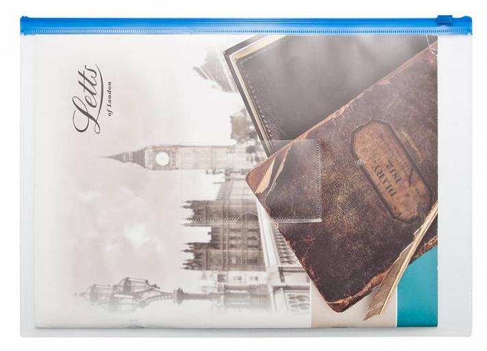 Папка на молнии ZIP Бюрократ -BPM4AGRN A4+ полипропилен 0.15мм карм.для визит. цвет молнии зеленый фото 2