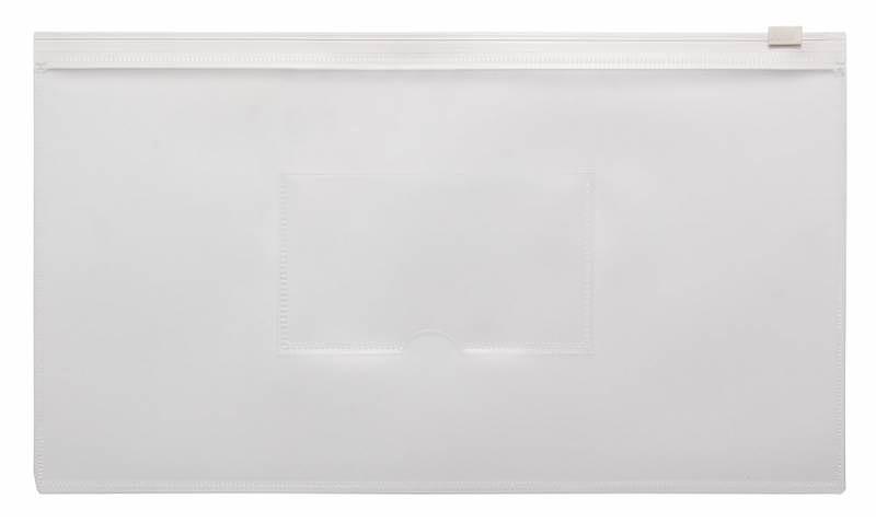 Папка на молнии ZIP Бюрократ -BPM6AWT полипропилен 0.15мм карм.для визит. цвет молнии белый Travel формат фото 1