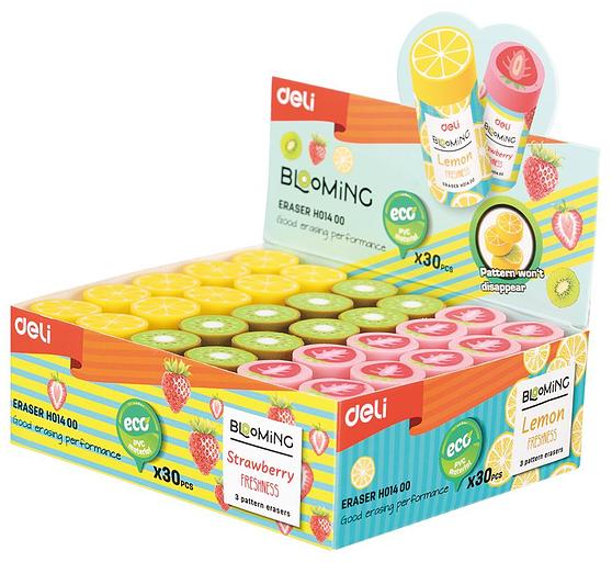 Ластик Deli EH01400 Blooming цилиндр 22x43мм ассорти фото 1