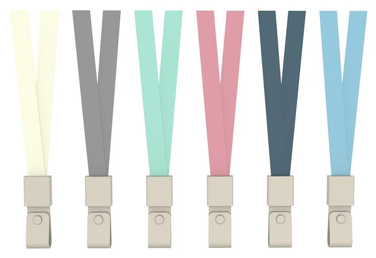 Шнур для пропуска Deli 8352l-blue 45х1см нейлон голубой (упак.:12шт) пластиковый пакет фото 1