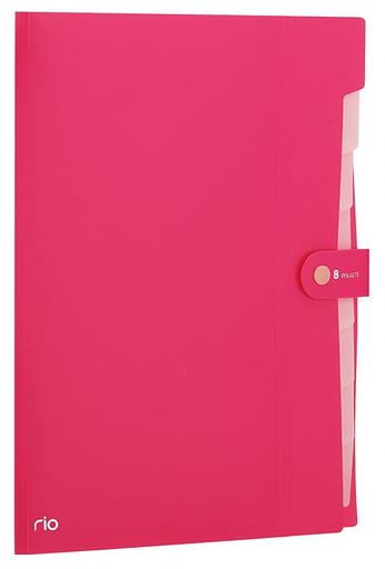 Папка-портфель Deli Rio EB40102 8 отдел. A4 полипропилен 0.6мм ассорти фото 3