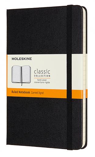 Блокнот Moleskine CLASSIC QP050 Medium 115x180мм 208стр. линейка твердая обложка черный фото 1