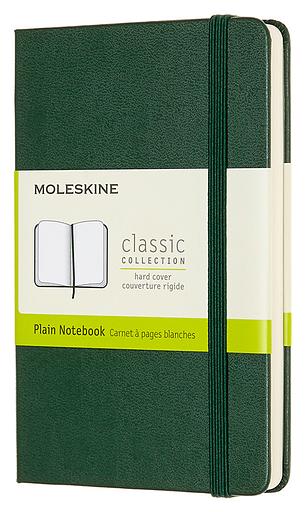 Блокнот Moleskine CLASSIC QP012K15 Pocket 90x140мм 192стр. нелинованный твердая обложка зеленый фото 1