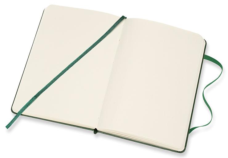 Блокнот Moleskine CLASSIC QP012K15 Pocket 90x140мм 192стр. нелинованный твердая обложка зеленый фото 4