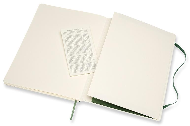 Блокнот Moleskine CLASSIC SOFT QP623K15 XLarge 190х250мм 192стр. нелинованный мягкая обложка зеленый фото 5