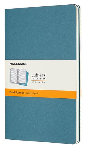 Блокнот Moleskine CAHIER JOURNAL CH016B44 Large 130х210мм обложка картон 80стр. линейка голубой (3шт) фото 1