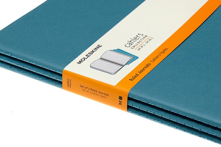 Блокнот Moleskine CAHIER JOURNAL CH021B44 XLarge 190х250мм обложка картон 120стр. линейка голубой (3шт) фото 5