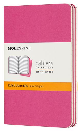 Блокнот Moleskine CAHIER JOURNAL CH011D17 Pocket 90x140мм обложка картон 64стр. линейка розовый неон (3шт) фото 1