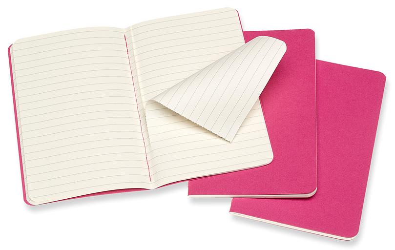 Блокнот Moleskine CAHIER JOURNAL CH011D17 Pocket 90x140мм обложка картон 64стр. линейка розовый неон (3шт) фото 2