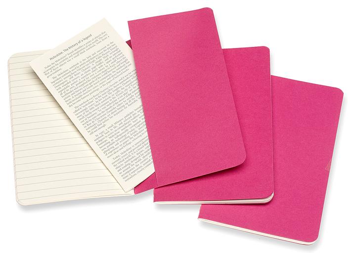 Блокнот Moleskine CAHIER JOURNAL CH011D17 Pocket 90x140мм обложка картон 64стр. линейка розовый неон (3шт) фото 4