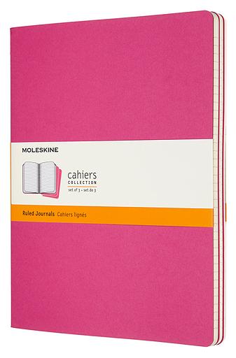 Блокнот Moleskine CAHIER JOURNAL CH021D17 XLarge 190х250мм обложка картон 120стр. линейка розовый неон (3шт) фото 1