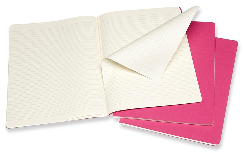 Блокнот Moleskine CAHIER JOURNAL CH021D17 XLarge 190х250мм обложка картон 120стр. линейка розовый неон (3шт) фото 2