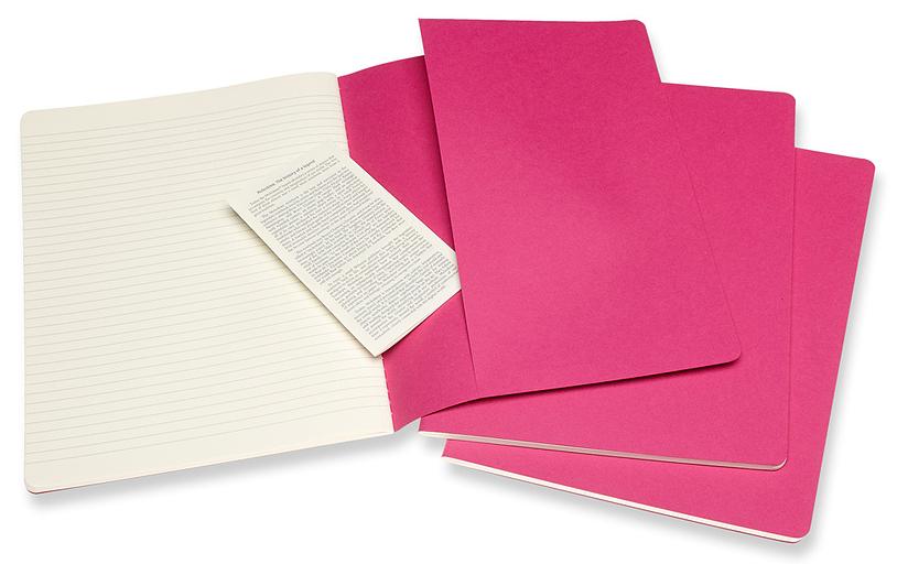 Блокнот Moleskine CAHIER JOURNAL CH021D17 XLarge 190х250мм обложка картон 120стр. линейка розовый неон (3шт) фото 4