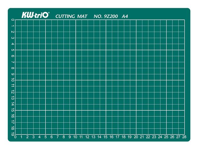 Подкладка для резки Kw-Trio 9Z200 A4 300х220мм зеленый фото 1