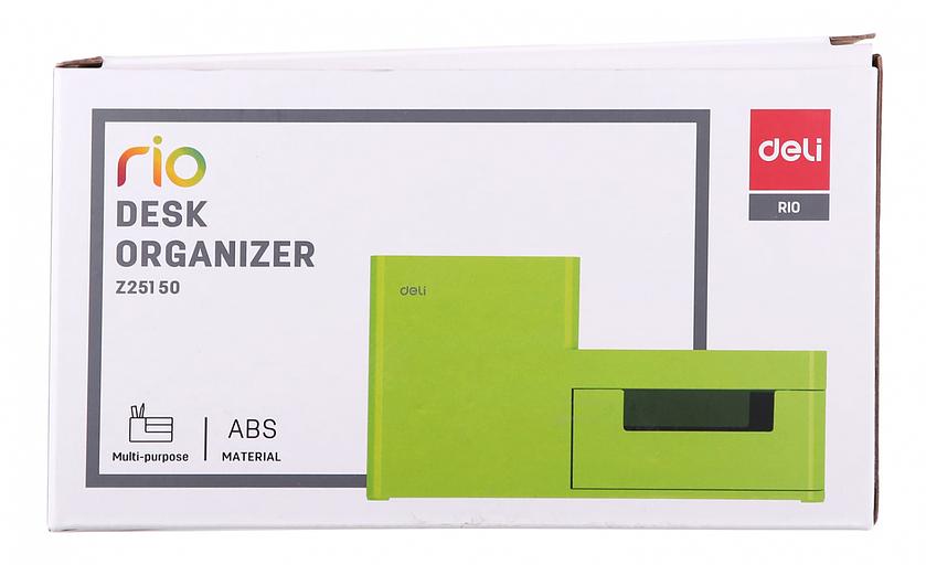 Органайзер настольный Deli EZ25150 Rio 175x90x92мм зеленый пластик фото 6