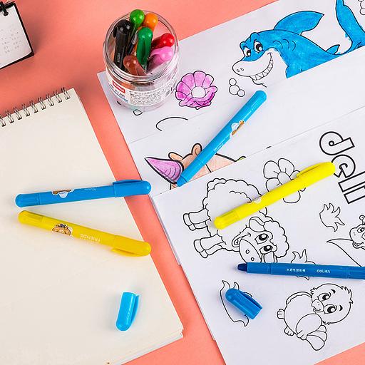 Масляная пастель Deli 72054 с поворотным механизмом 12цв. дл.130ммд.13мм пласт.туб. фото 4