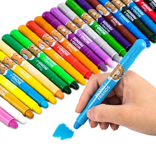 Масляная пастель Deli 72055 с поворотным механизмом 18цв. дл.130ммд.13мм пласт.туб. фото 2