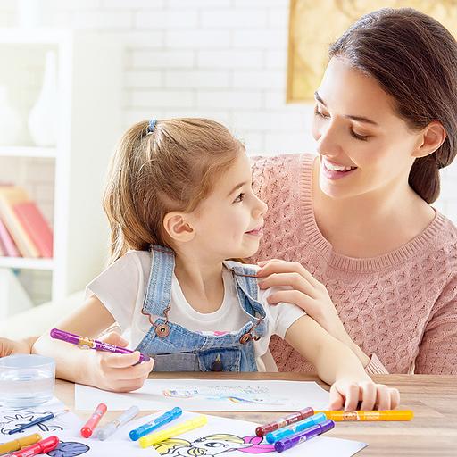 Масляная пастель Deli 72055 с поворотным механизмом 18цв. дл.130ммд.13мм пласт.туб. фото 5