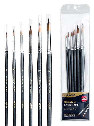 Набор кистей Deli 73892 Nuevo дерев.лакир.ручка фото 1