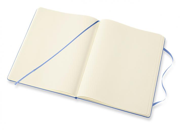 Блокнот Moleskine CLASSIC QP092B42 XLarge 190х250мм 192стр. нелинованный твердая обложка голубая гортензия фото 3