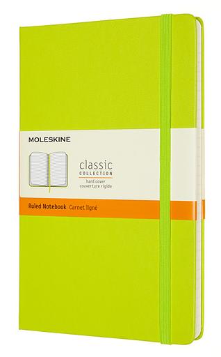 Блокнот Moleskine CLASSIC QP060C2 Large 130х210мм PP 240стр. линейка твердая обложка лайм фото 1
