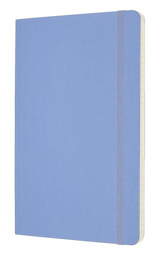 Блокнот Moleskine CLASSIC SOFT QP616B42 Large 130х210мм 192стр. линейка мягкая обложка голубая гортензия фото 2