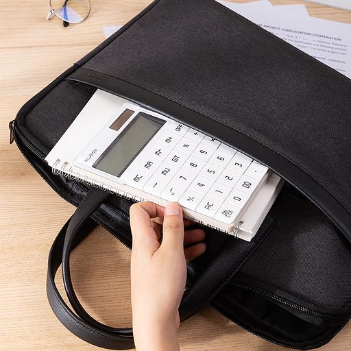 Папка-портфель Deli 63751GREY 1 отдел. терилен серый фото 5