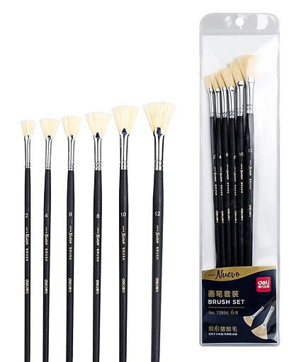 Набор кистей Deli 73896 плоск. фото 1