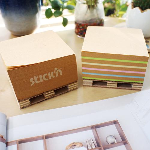 Блок самоклеящийся бумажный Stick`n 21816 76x76мм 400лист. коричневый Kraft Notes "палета" фото 3