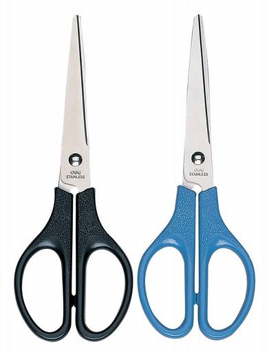 Ножницы Deli E0603 офисные 170мм ручки пластиковые сталь ассорти пакет с европод. фото 1