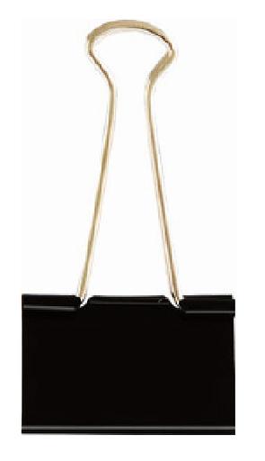 Зажимы Deli E38561 металл 51мм черный (упак.:12шт) картонная коробка фото 1