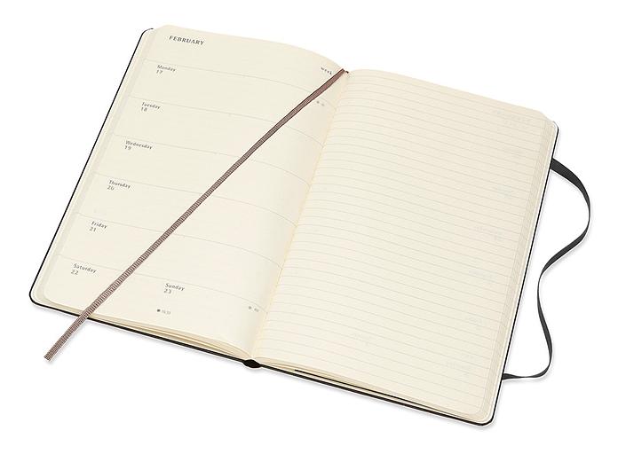Еженедельник Moleskine ACADEMIC WKNT Large 130х210мм датир.18мес 208стр. черный фото 5