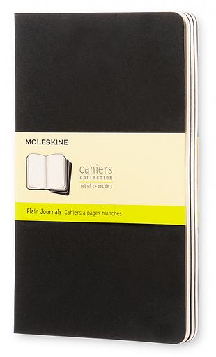 Блокнот Moleskine CAHIER JOURNAL QP318 Large 130х210мм обложка картон 80стр. нелинованный черный (3шт) фото 1