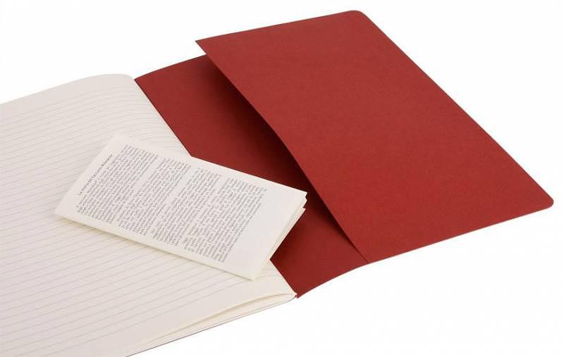 Блокнот Moleskine CAHIER JOURNAL CH121 XLarge 190х250мм обложка картон 120стр. линейка клюквенный (3шт) фото 3