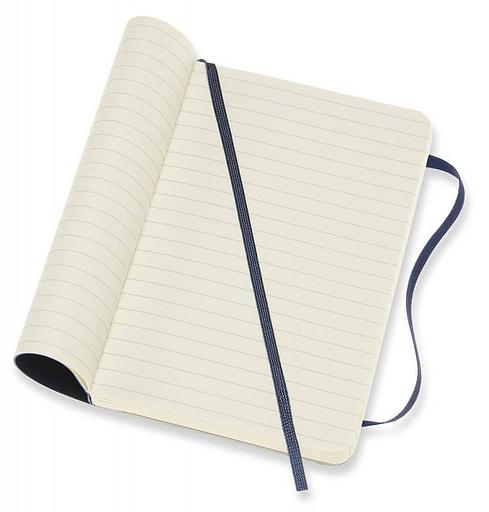 Блокнот Moleskine CLASSIC SOFT QP611B20 Pocket 90x140мм 192стр. линейка мягкая обложка синий сапфир фото 4