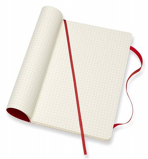 Блокнот Moleskine CLASSIC SOFT QP617F2 Large 130х210мм 192стр. клетка мягкая обложка красный фото 4
