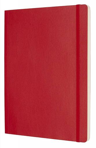 Блокнот Moleskine CLASSIC SOFT QP623F2 XLarge 190х250мм 192стр. нелинованный мягкая обложка красный фото 2
