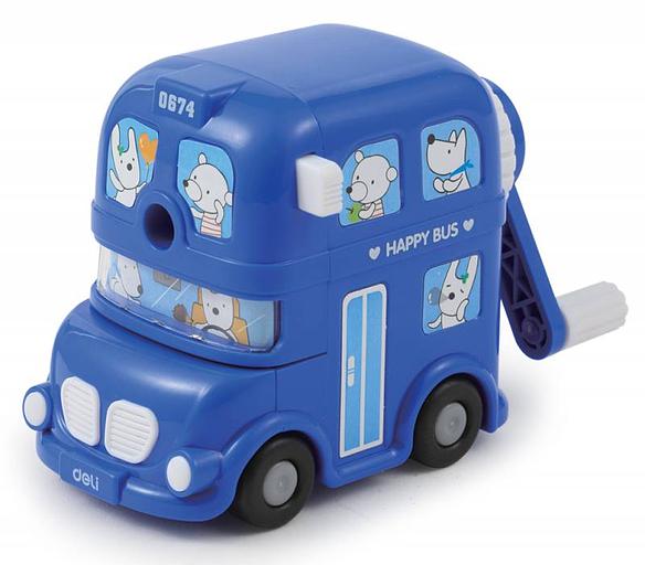 Точилка для карандашей механическая Deli BUS E0674 1 отверстие пластик ассорти коробка фото 1
