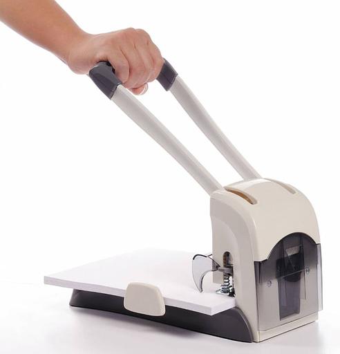 Дырокол Kw-Trio Lever-Tech HD 9556 макс.:200лист. металл серый отв.:2 с линейкой фото 2