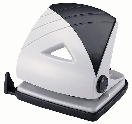 Дырокол Kw-Trio BIAS 96Q0 макс.:20лист. металл/пластик черный/серый отв.:2 с линейкой фото 1