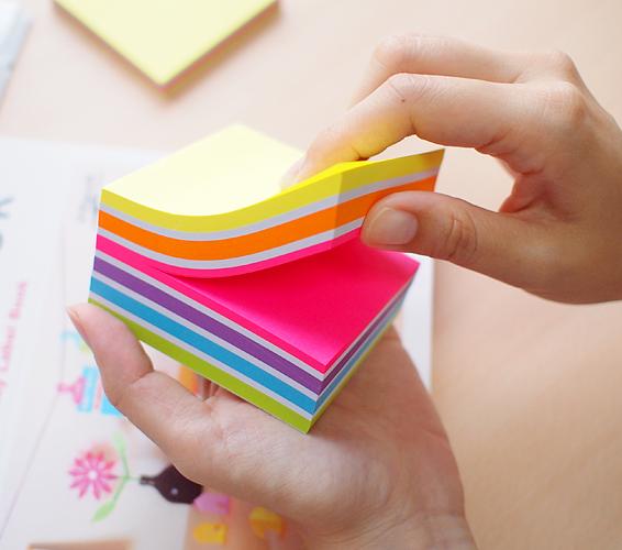 Блок самоклеящийся бумажный Stick`n 21537 76x76мм 400лист. 70г/м2 неон+пастель 5цв.в упак. фото 4