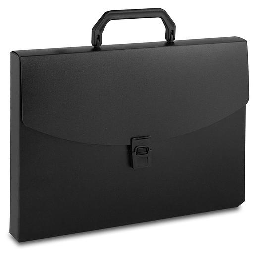 Портфель Бюрократ -BPP01BLCK 1 отдел. A4 пластик 0.7мм черный фото 1