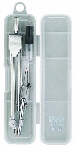 Циркуль Deli E8601 металл в компл.:набор грифелей фото 1