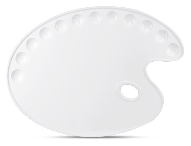 Палитра для смешивания красок Deli 68300 эллипс 400x290мм пластик фото 1