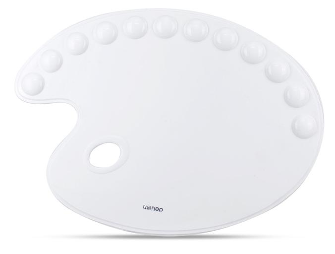 Палитра для смешивания красок Deli 68300 эллипс 400x290мм пластик фото 2