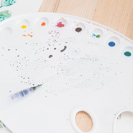 Палитра для смешивания красок Deli 68300 эллипс 400x290мм пластик фото 4