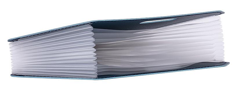Лоток вертикальный Deli 63952DK-BLUE для бумаг A4 темно-синий полипропилен фото 3