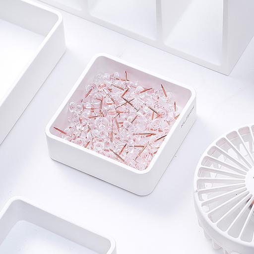 Набор мелкоофисный Deli 78553 гвоздики 20шт скрепки 30шт золотистый металл пластиковая туба фото 4