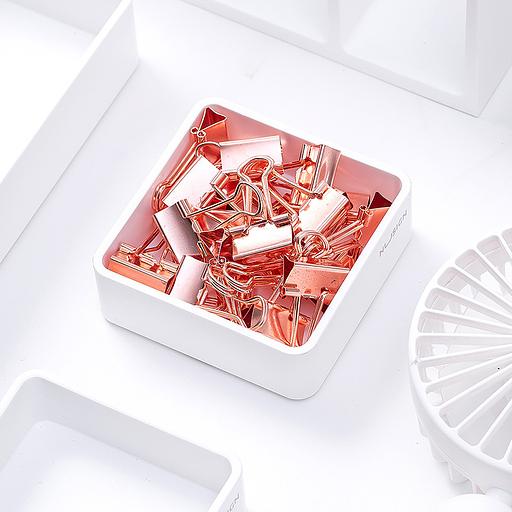 Набор мелкоофисный Deli 78551 гвоздики 50шт скрепки 100шт золотистый металл пластиковая туба фото 5